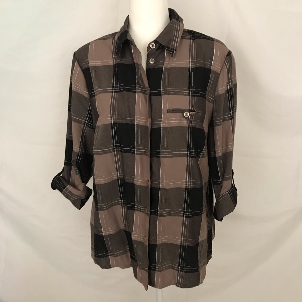 Allison Daley Petite 16 Beautiful Brown Top